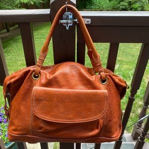 Tusk NYC brand beautiful leather tote